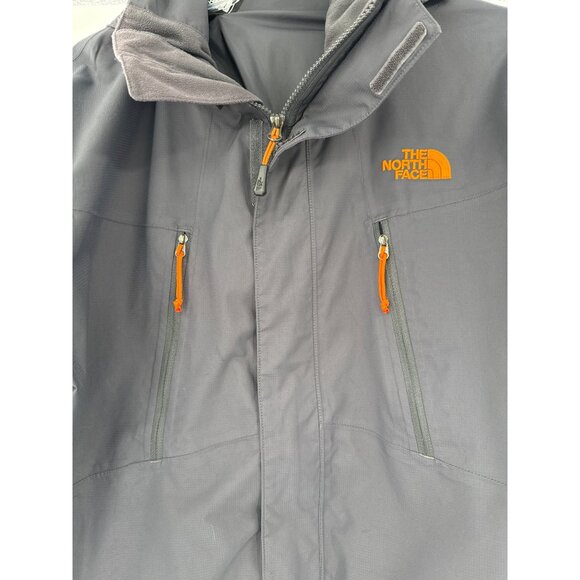 The North Face Mens HyVent Gray Jacket Removable Hood Shell only Size L - Picture 3 of 15
